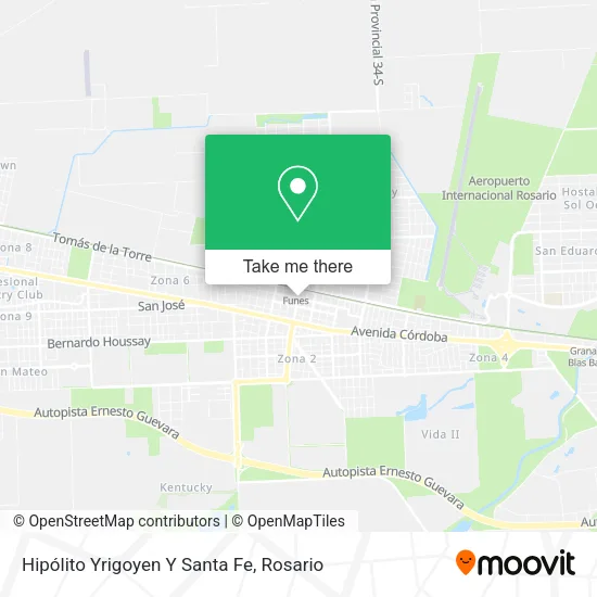 Mapa de Hipólito Yrigoyen Y Santa Fe
