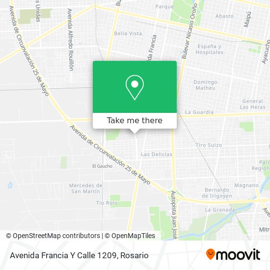 Avenida Francia Y Calle 1209 map