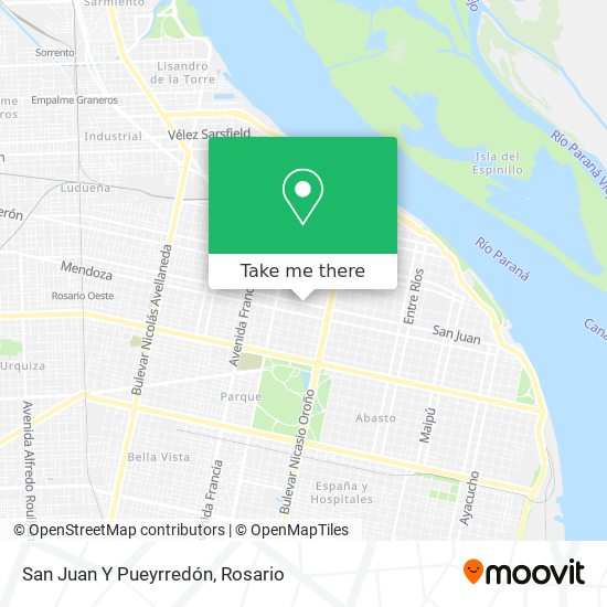 San Juan Y Pueyrredón map