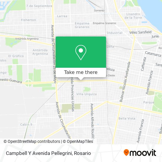 Campbell Y Avenida Pellegrini map