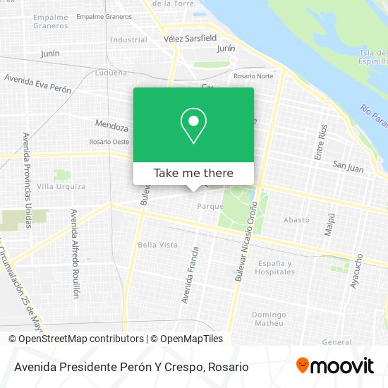 Mapa de Avenida Presidente Perón Y Crespo