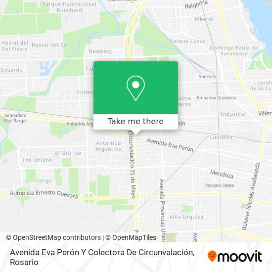 Avenida Eva Perón Y Colectora De Circunvalación map