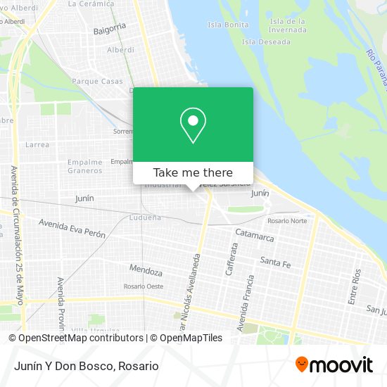 Junín Y Don Bosco map