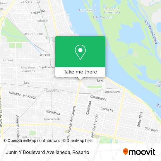 Mapa de Junín Y Boulevard Avellaneda