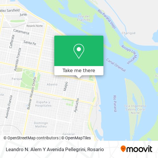 Mapa de Leandro N. Alem Y Avenida Pellegrini