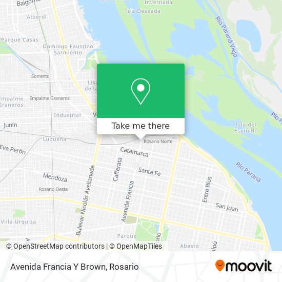 Avenida Francia Y Brown map