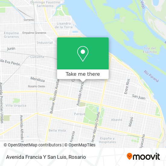 Mapa de Avenida Francia Y San Luis