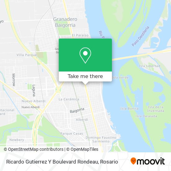 Ricardo Gutierrez Y Boulevard Rondeau map