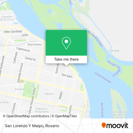 San Lorenzo Y Maipú map