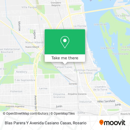 Blas Parera Y Avenida Casiano Casas map