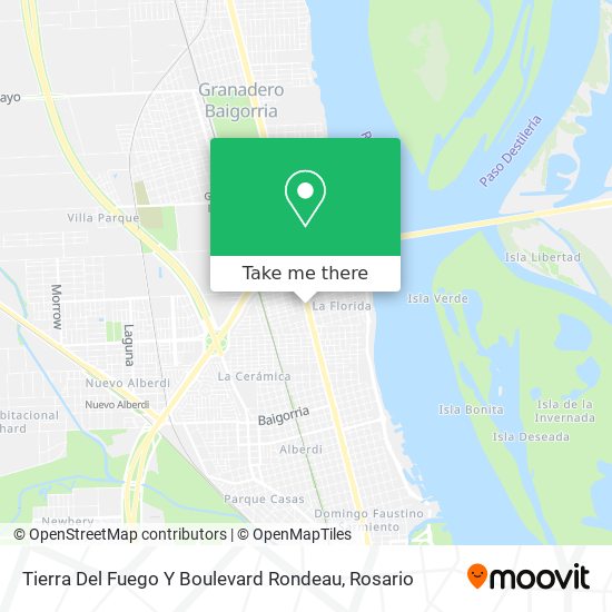 Mapa de Tierra Del Fuego Y Boulevard Rondeau