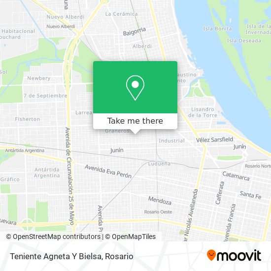 Mapa de Teniente Agneta Y Bielsa