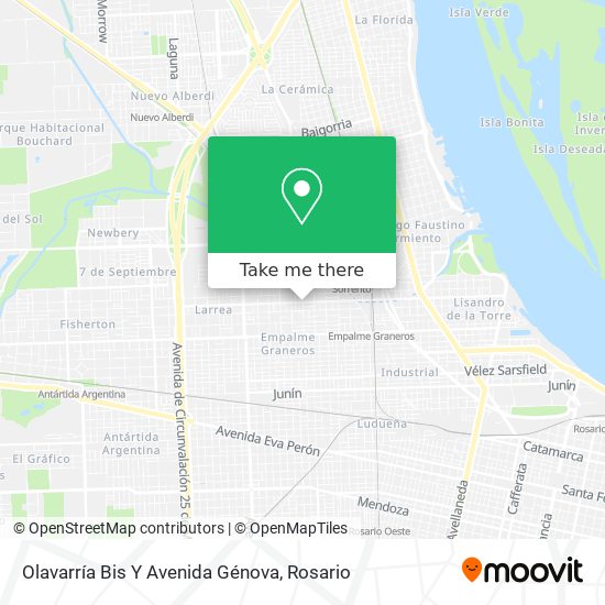 Mapa de Olavarría Bis Y Avenida Génova