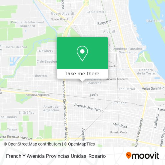 French Y Avenida Provincias Unidas map