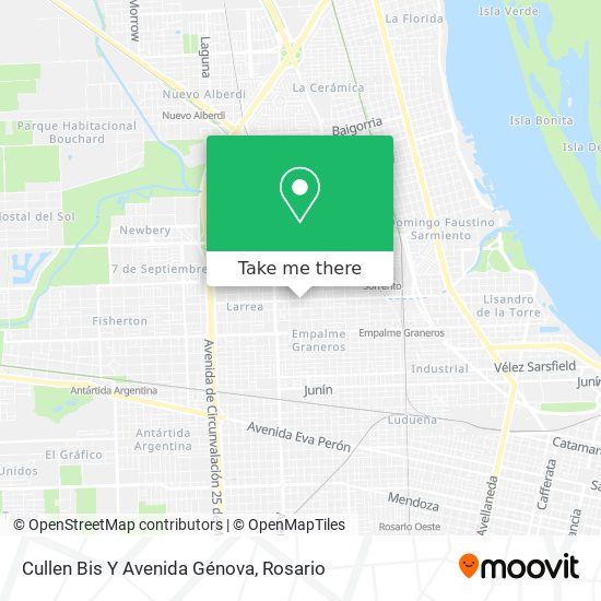 Mapa de Cullen Bis Y Avenida Génova
