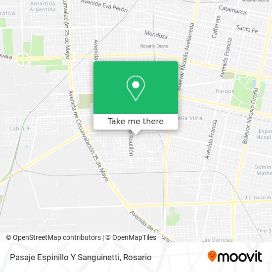 Mapa de Pasaje Espinillo Y Sanguinetti