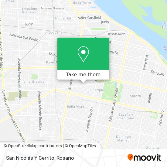 San Nicolás Y Cerrito map