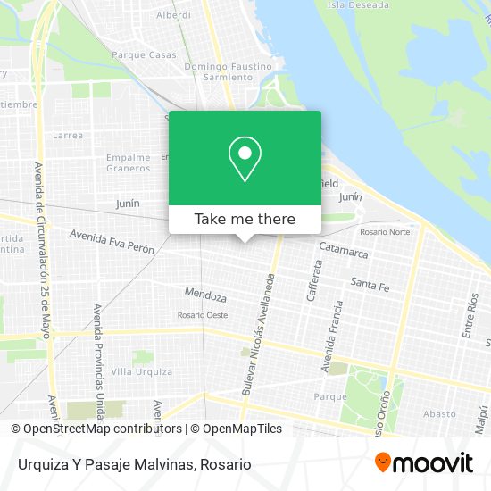 Mapa de Urquiza Y Pasaje Malvinas
