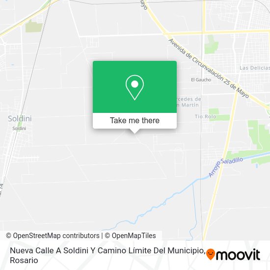 Nueva Calle A Soldini Y Camino Límite Del Municipio map