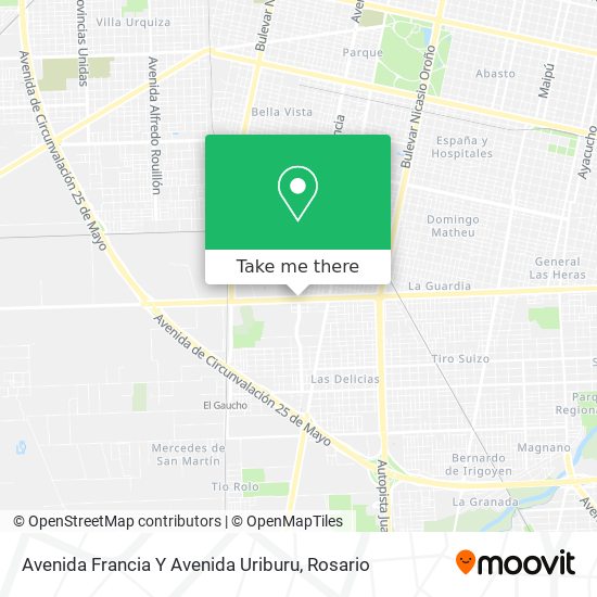 Avenida Francia Y Avenida Uriburu map
