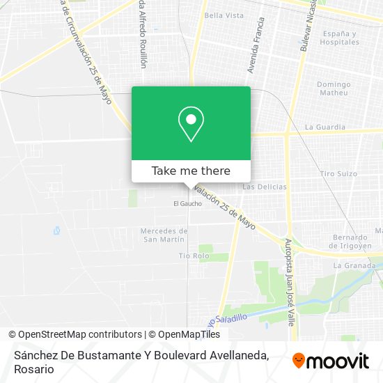 Mapa de Sánchez De Bustamante Y Boulevard Avellaneda
