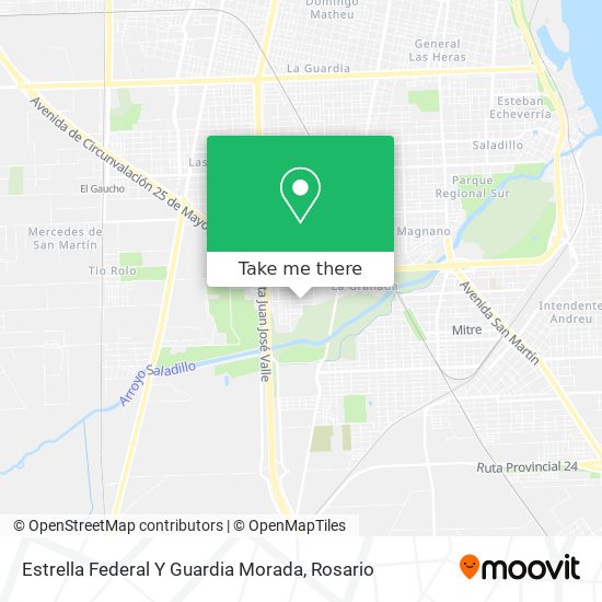 Estrella Federal Y Guardia Morada map