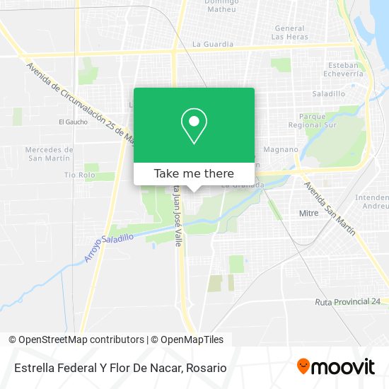 Estrella Federal Y Flor De Nacar map
