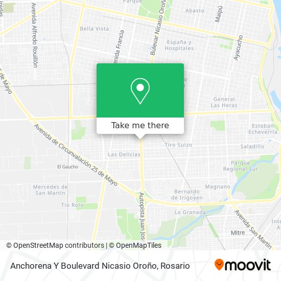 Mapa de Anchorena Y Boulevard Nicasio Oroño