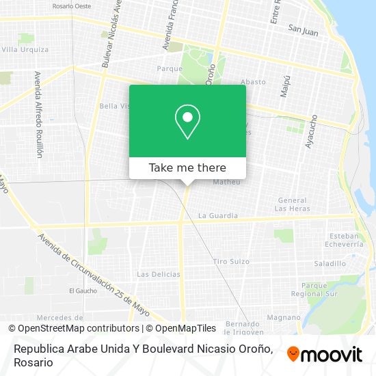 Republica Arabe Unida Y Boulevard Nicasio Oroño map