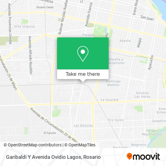 Mapa de Garibaldi Y Avenida Ovidio Lagos