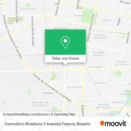 Mapa de Comodoro Rivadavia Y Avenida Francia