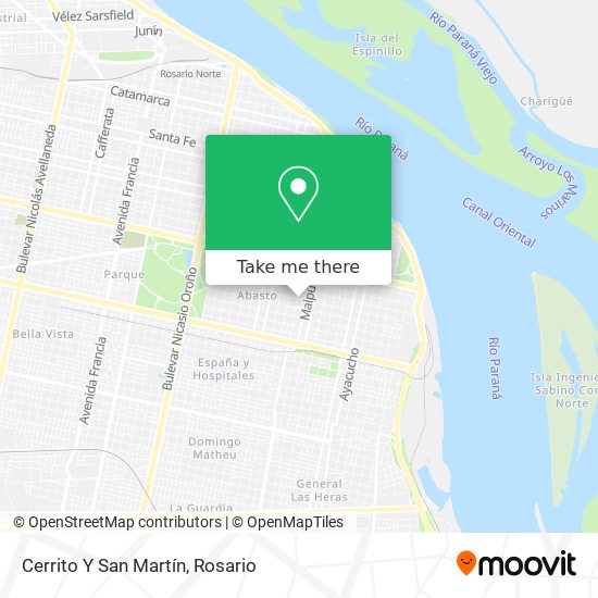 Cerrito Y San Martín map