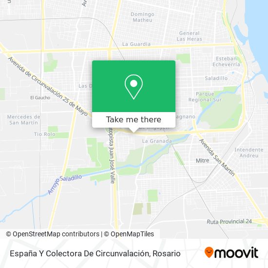 España Y Colectora De Circunvalación map