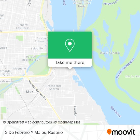 3 De Febrero Y Maipú map