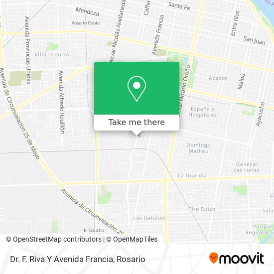 Mapa de Dr. F. Riva Y Avenida Francia