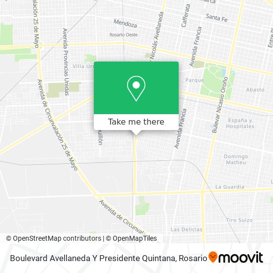 Mapa de Boulevard Avellaneda Y Presidente Quintana