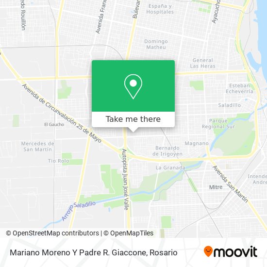 Mapa de Mariano Moreno Y Padre R. Giaccone