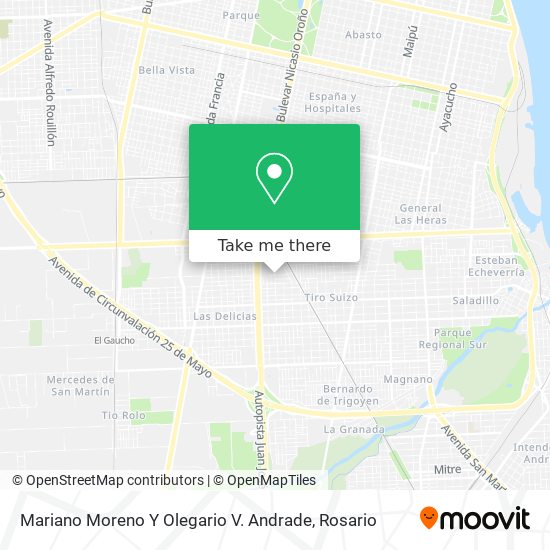 Mapa de Mariano Moreno Y Olegario V. Andrade