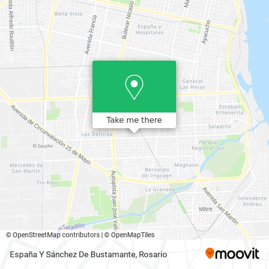 España Y Sánchez De Bustamante map