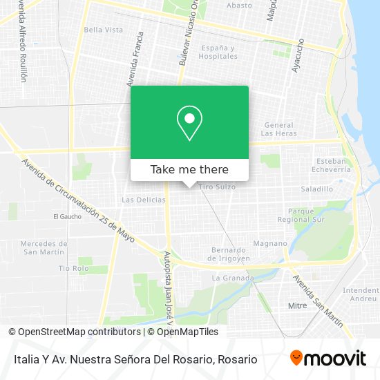 Italia Y Av. Nuestra Señora Del Rosario map