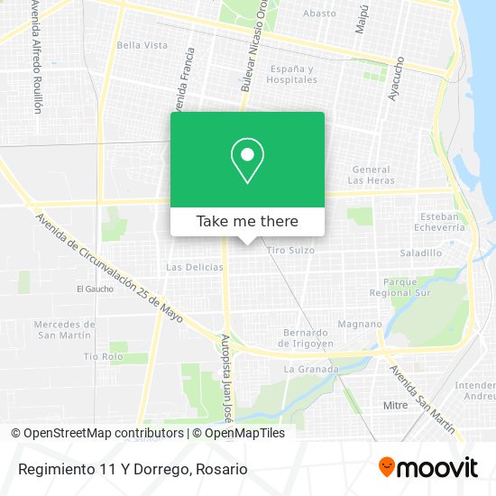 Regimiento 11 Y Dorrego map