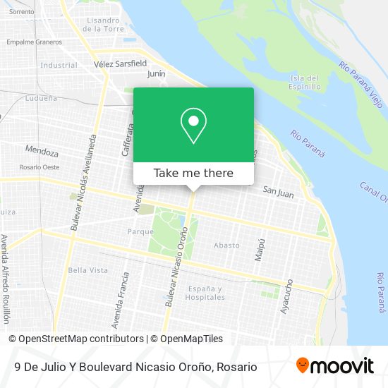 9 De Julio Y Boulevard Nicasio Oroño map