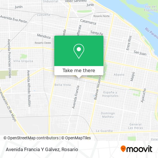 Avenida Francia Y Gálvez map