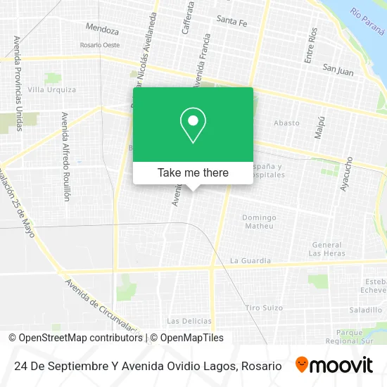 24 De Septiembre Y Avenida Ovidio Lagos map