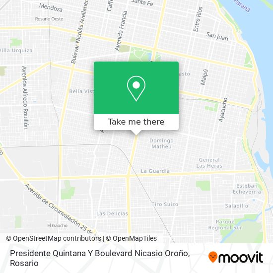 Mapa de Presidente Quintana Y Boulevard Nicasio Oroño