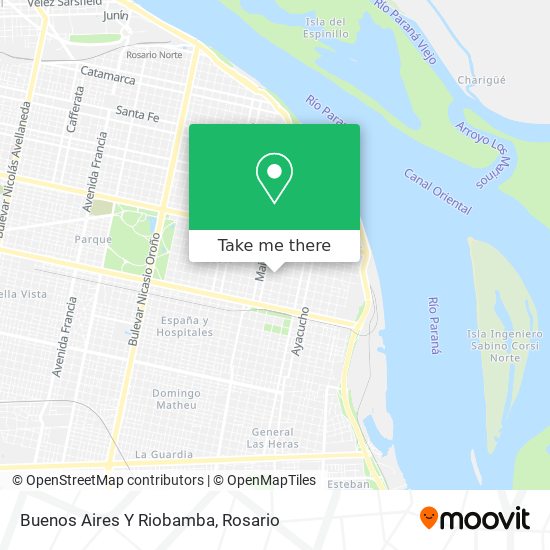Buenos Aires Y Riobamba map