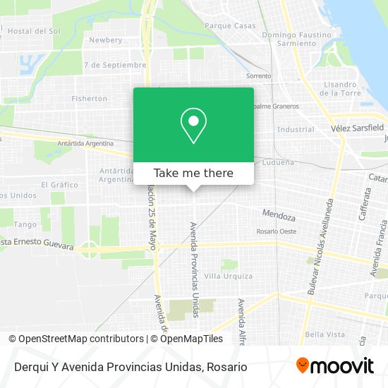 Derqui Y Avenida Provincias Unidas map