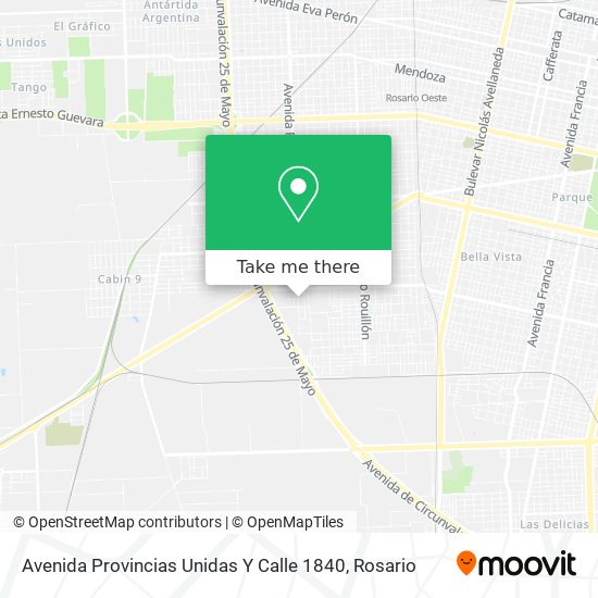 Avenida Provincias Unidas Y Calle 1840 map