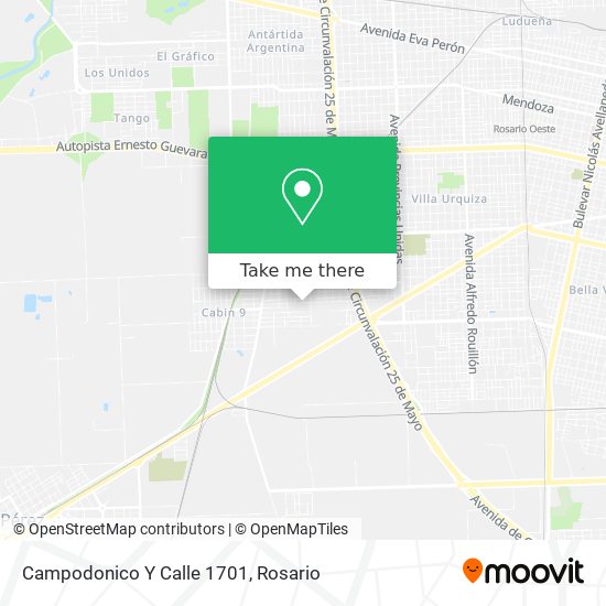 Campodonico Y Calle 1701 map