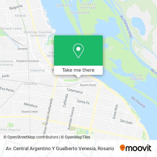 Av. Central Argentino Y Gualberto Venesia map